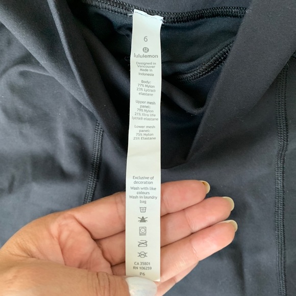 Lululemon size 6 pants see through mesh - Picture 7 of 9